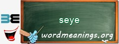 WordMeaning blackboard for seye